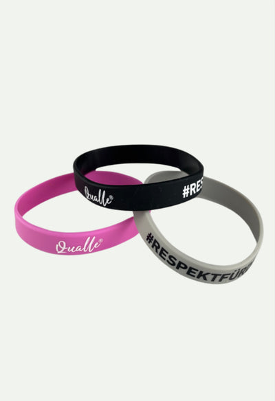 Qualle Silikonarmband "RespektFürDenSchiedsrichter" unisex (Kinder, Frauen und Herren)